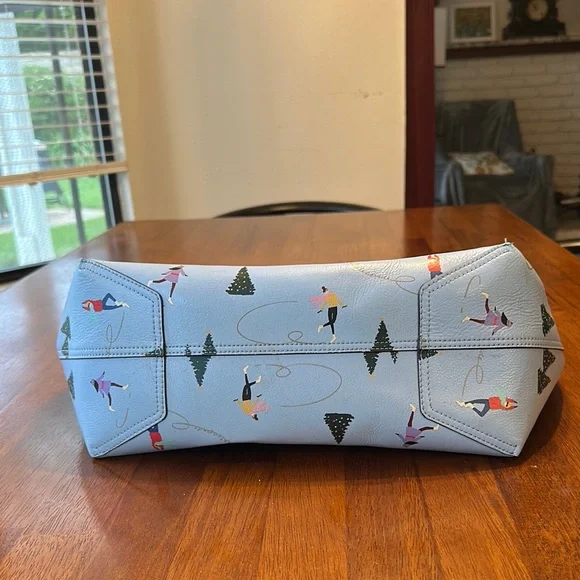 Kate Spade Blue Tote Bag with Skating Print - Picture 2 of 5